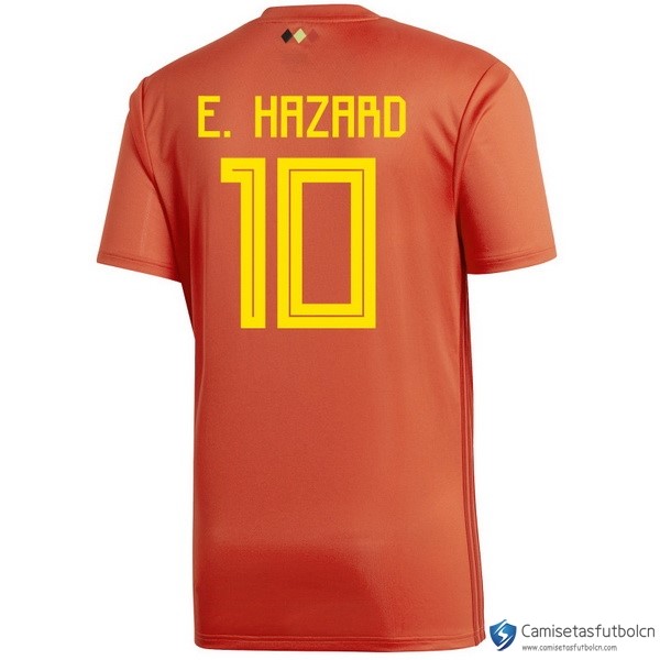 Camiseta Seleccion Belgica Primera equipo E.Hazard 2018 Rojo